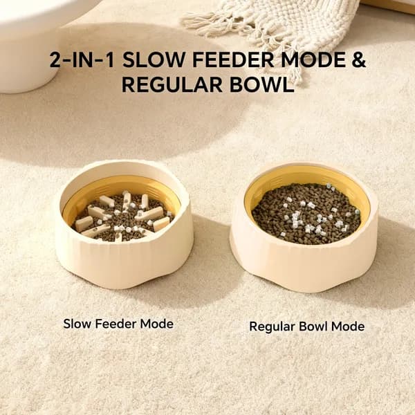 2-In-1 Dual Mode Large Plastic Cat Slow Feeder, view 2