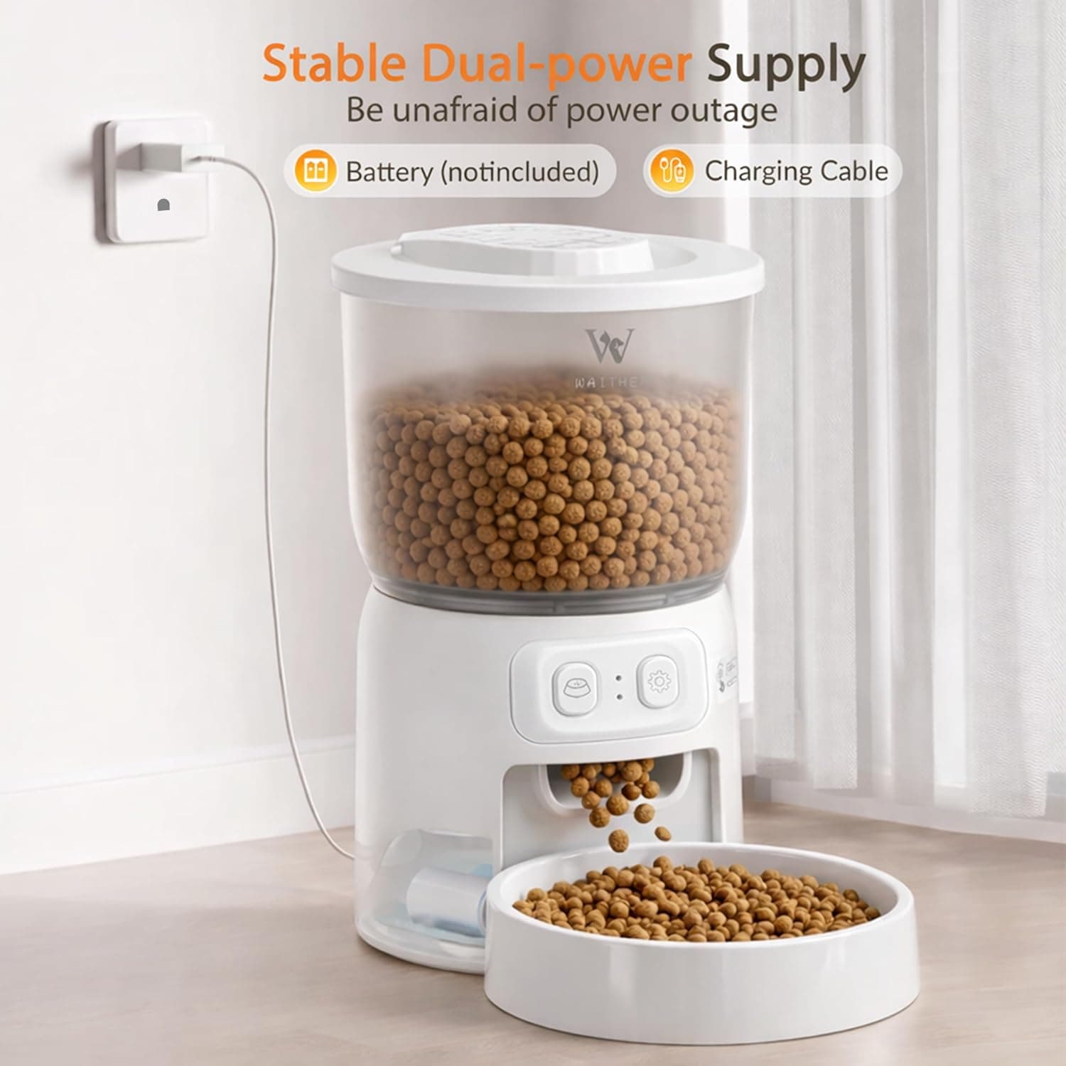 Waithem Wi-Fi Automatic Pet Feeder, view 2