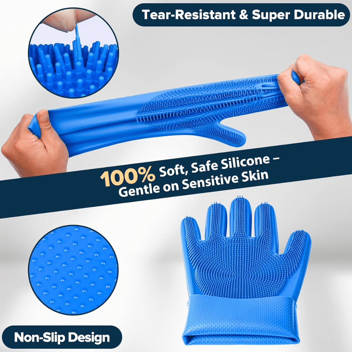Cats Dog Washing Gloves Dog Bath Brush, view 4