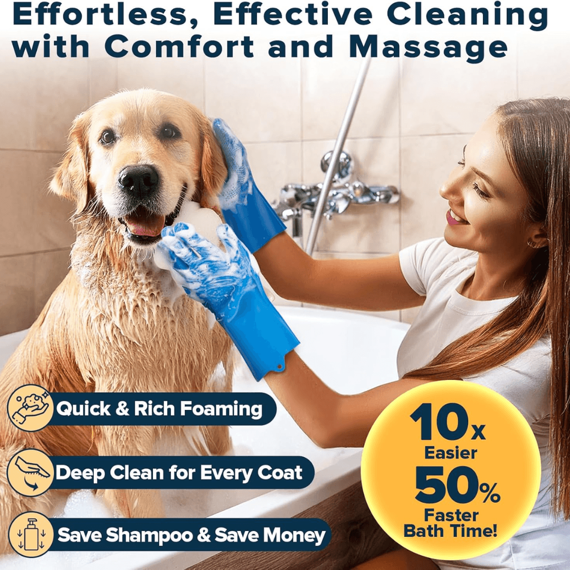 Cats Dog Washing Gloves Dog Bath Brush, view 3