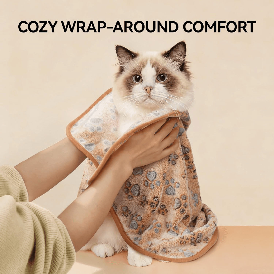Fleece Dog Blankets for Puppy Cat Pet Blanket in a warmly lit living room