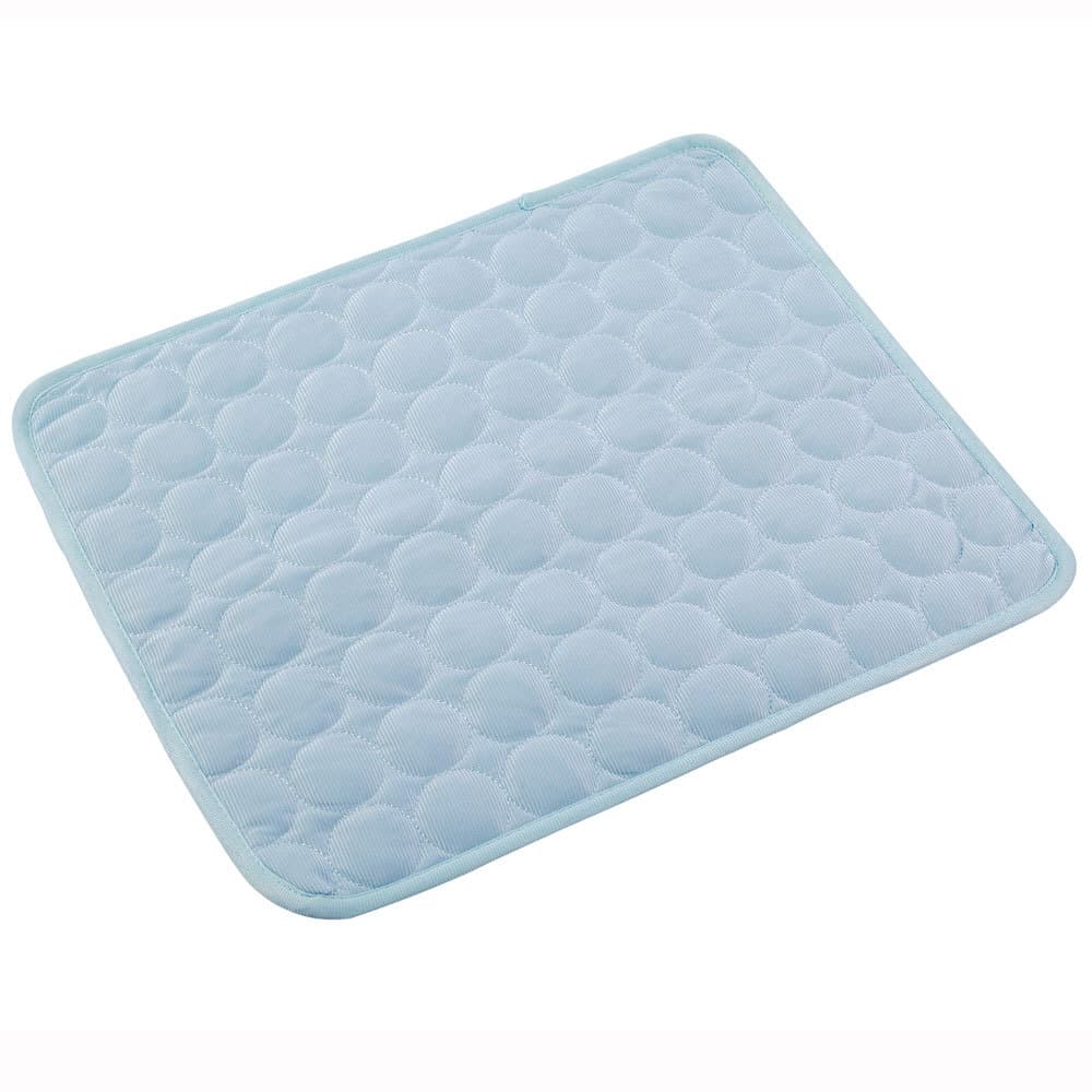 Pet Cooling Mat Summer Pets Cold Bed laid out on a wooden floor